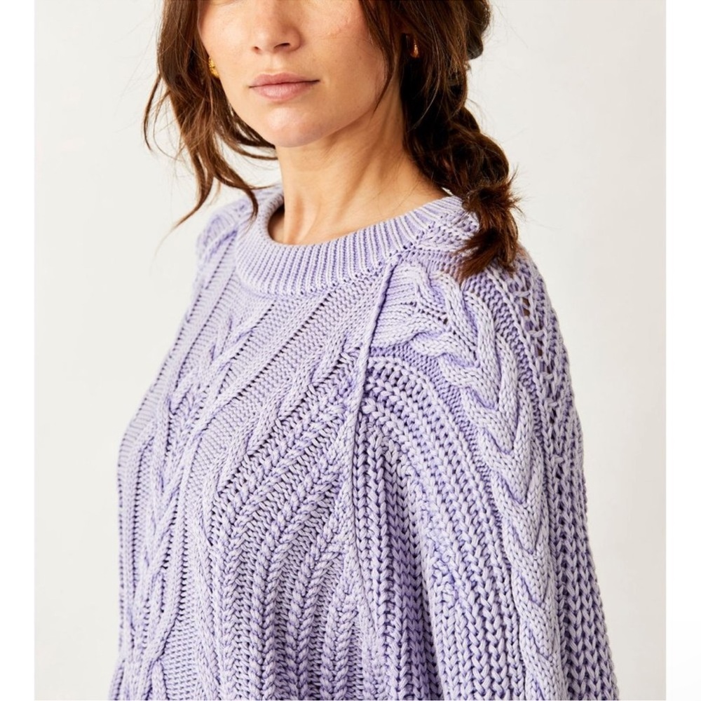 NWT Free People Frankie Cable Sweater - Picture 5 of 10